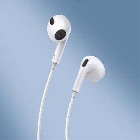 Headphones Baseus H17, inserts, wired, jack 3.5 mm, white-7