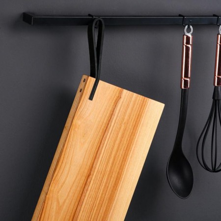 Defense board "smooth", leather handle, array of ash, 40x18 cm-3