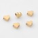 Busin-Lodger Rodir. "Heart", 6 × 6 mm, d (ext.) = 2 mm, (set 10 pcs.), Color gold