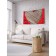 Decorative panel with photo printing "Heart from roses", horizontal, size 150x200 cm
