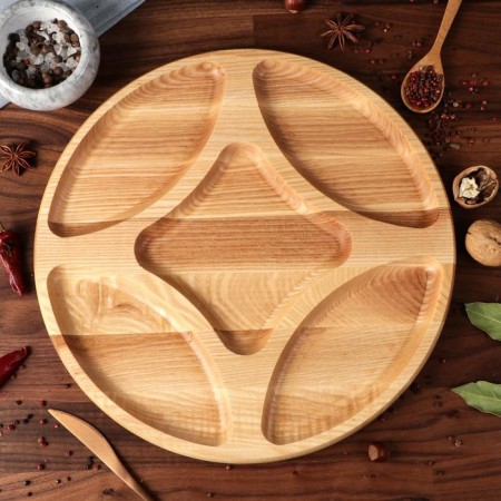 Menzhitsa Wooden "Universal", with a cutting board, 35 cm, array of ash