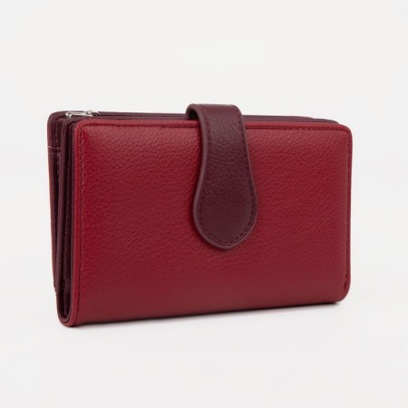 Women's wallet on a magnet, burgundy color