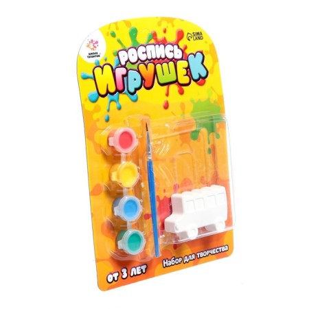 Set for creativity "painting toys from gypsum", auto mix-4
