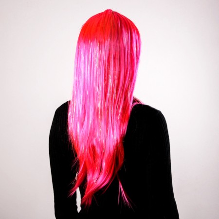 Carnival wig "shine", pink color-1