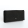 Women's wallet on the button, black color