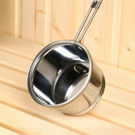 Stainless steel bathhouse, 0.4l, 46 cm, with a wooden handle-2