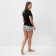 Homemade female set (T -shirt, shorts), black color, size 52