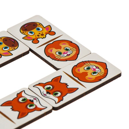 Domino "Animals", 28 elements, dick size: 3x6x0.4 cm-3