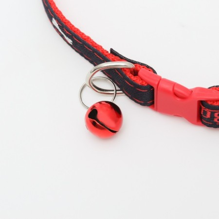 Roger "Jeans" polyester with a bell, 34 x 1 cm, black and red-3