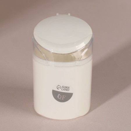 Organizer for cotton sticks, with a lid, with a mirror, d = 6.8 × 9.8 cm, white/transparent-5