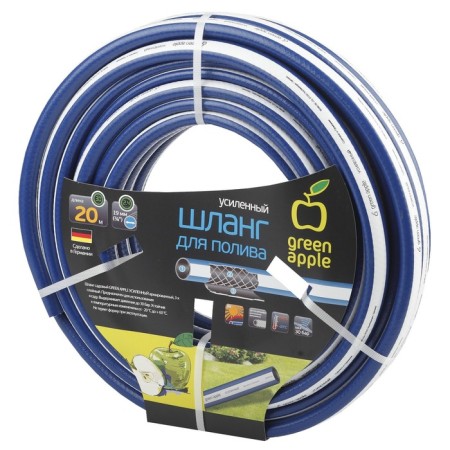 Hose, PVC, d = 19 mm, l = 20 m, reinforced, reinforced, 3-layer, Green Apple