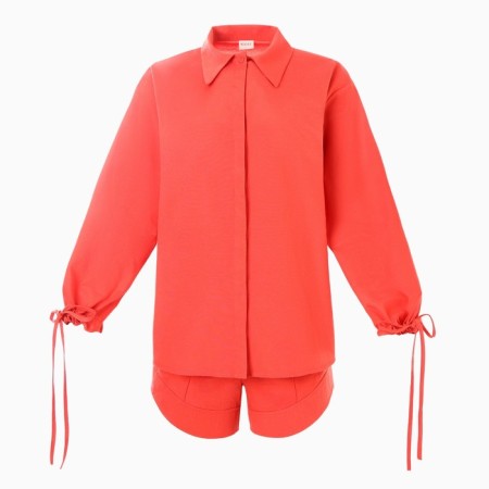 Women's costume (blouse, shorts) minku: casual collection color red, size 44-8