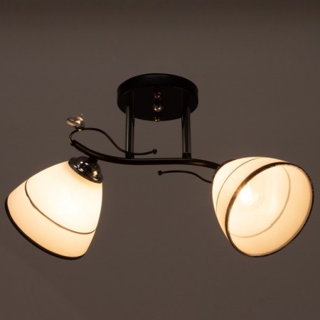 Chandelier 2002/2 E27 60W black+chrome 44x26x25 cm Bayerlux-2