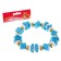 Bracelet Children's "Choselka" wave and cube, blue color, d = 6 cm