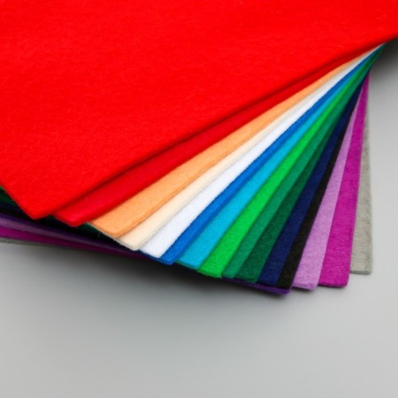 A set of soft felt "Astra" (16 pcs) Assorted, 3 mm, 400 gr. 20x30 cm-1
