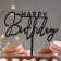 Topper "Happy Birthday", black gloss, give beautifully