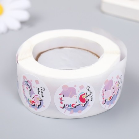 Stick Paper "Unicorn. Gratitude" d = 2.5 cm 500 pcs in a roll 3x6.5x6.5 cm-2