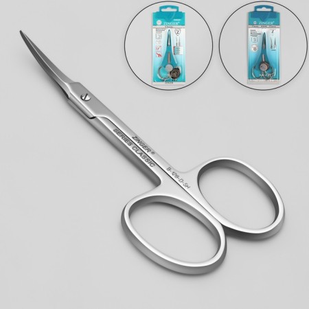 Scissors are manicure, bent, 9.5 cm, on the blist, the color is silver, B-128-D-s.