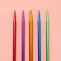 Knitting knitting needles, hosiery, aluminum, d = 5 mm, 26.5 cm, 5 pcs, color mix