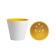 Kashpo "cone" with a tab, 2.3 l, white color