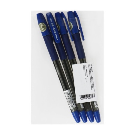 Set of ballpoints Pilot BPS-GP, rubber emphasis, 1.0mm, oil base, blue ink, 4 pieces-1