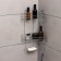 Corner shelf with soap and hanger 2-tier, 25.5 × 42.5 cm, chromium color