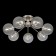Ceiling chandelier CITILUX "Tommy" CL102171, 66.5x66.5x26 cm, 7x40W, E14, gray color gray