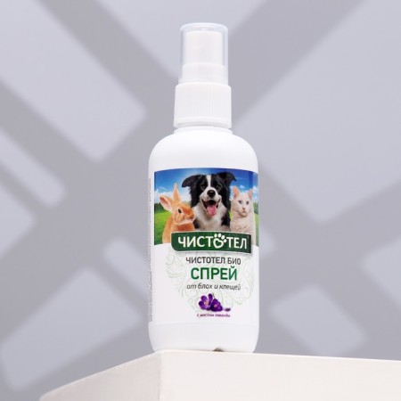 Bio spray "celandine" for cats and small dogs, from fleas, lavender 100 ml