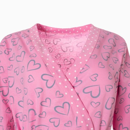Female set (shirt/robe) for pregnant women, pink color, size 48-6