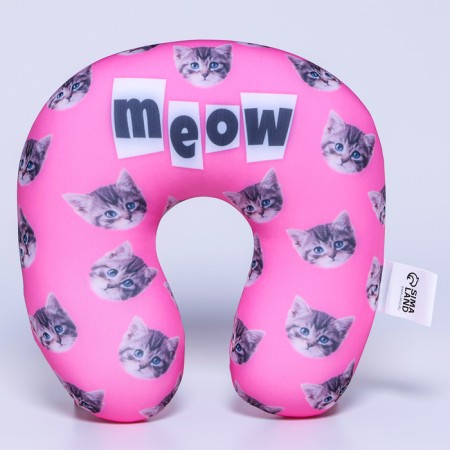 Children's pillow for traveling anti -stress "Cat Meow"-1