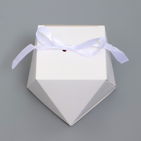 Folding box for sweets, cakes with tape, 10 x 7 x 7.4 cm, white-1
