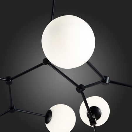 Suspended chandelier ST LUCE. SL1506.403.08. Chieti. 8x40 W, E14, 112x112 cm, black color-7