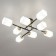 Ceiling chandelier Citilux "Henry" CL130285, 79.5x79.5x1.5 cm, 8x75W, E27, Black Color Black