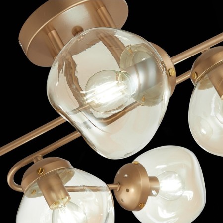 Ceiling EVOLUCE lamp. Sle155702-06. More. 6x40 watts, E14, 80x53x30 cm, golden color-9