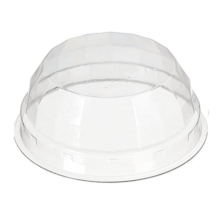 Cover to the container MF-150K, round, transparent color, size 9.45 x 9.45 x 3.8 cm