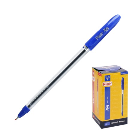 Ballic handle Flair X-5, node-bela 0.7 mm, oil base, blue rod