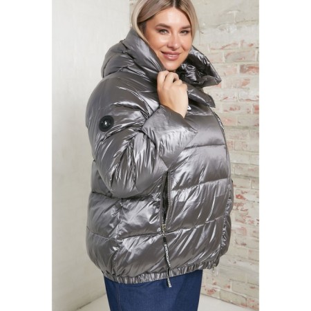 Women's jacket, size 66, gray color-4
