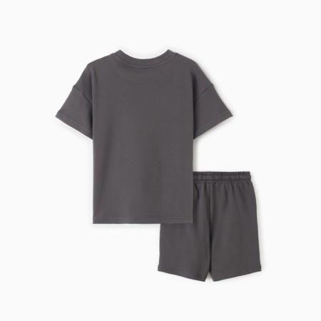 Kit for children (T -shirt, shorts), graphite color, height 140 cm-4