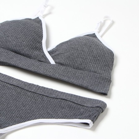Female set (top, panties) dark gray color, size 44-46-7