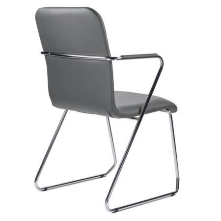 Brabix Visit CF-101, chrome, eco-leather, dark gray (S-0422)-3