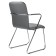 Brabix Visit CF-101, chrome, eco-leather, dark gray (S-0422)