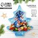A plate in the form of a Christmas tree "New Year's sweets", 16.5x19.5 cm