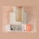 Container for storing cosmetic supplies "Zoy", 10 x 8.2 x 8.6 cm ivory color