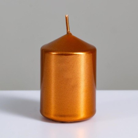 Candle "Column", coffee-gold, 5.5 × 8cm-2