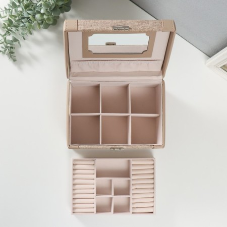 Casket to the leatherette to decorations the chest "Dairy" combined 23.5x16.5x14.5 cm-3