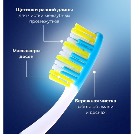 Rendall 3 Effect toothbrush, medium hardness, mix, 1 pc.-4
