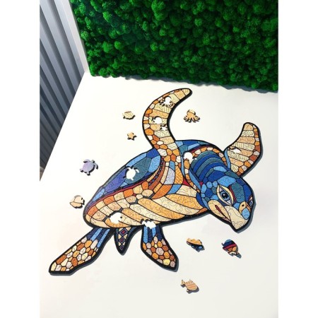 Wooden figured puzzle EWA "Sea Turtle", 28 × 20 cm-6