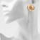 Earrings Metal "Heart" leaf, color gold