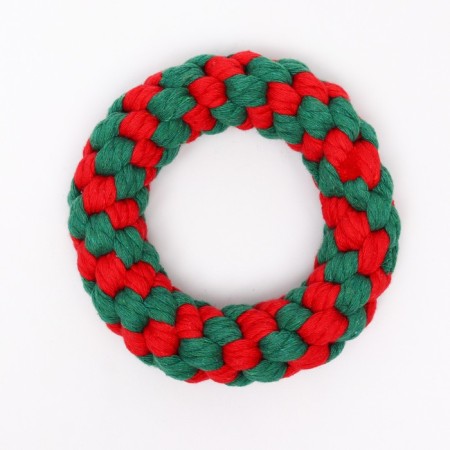 Cable toy "New Year's Ring", up to 12 cm, up to 85 g, green/red-1