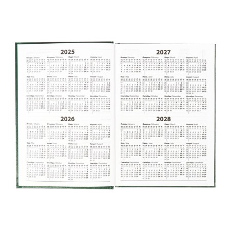 Dated diary of 2025, A5, 168 sheets, boumvinyl, dark green-5